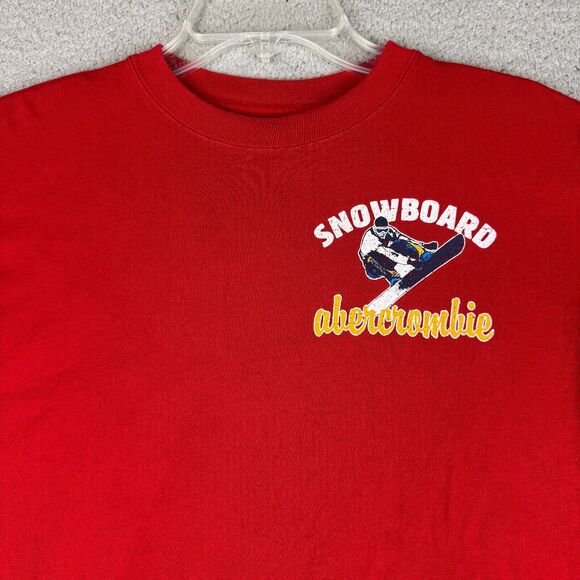 Abercrombie & Fitch Other - Vintage Abercrombie Fitch T Shirt Mens Large Red Long Sleeve Y2K Minor Stain